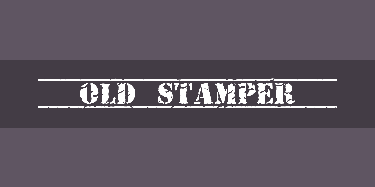 Ejemplo de fuente Old Stamper #1